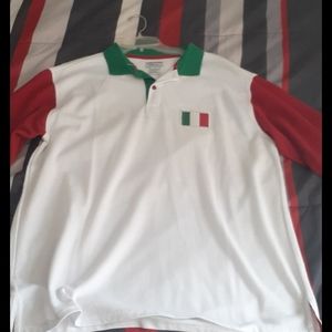 Soccer style polo shirts.